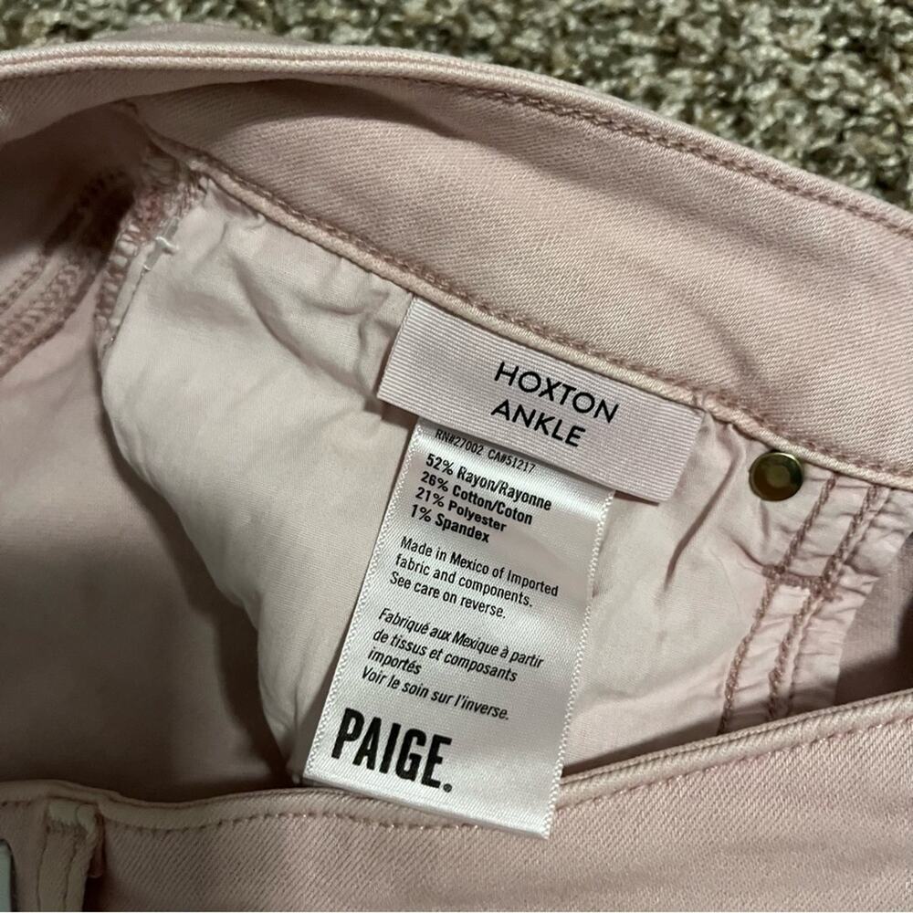 Paige Hoxton Ankle Double Vintage Jeans Blush Pink 30 - Picture 5 of 8